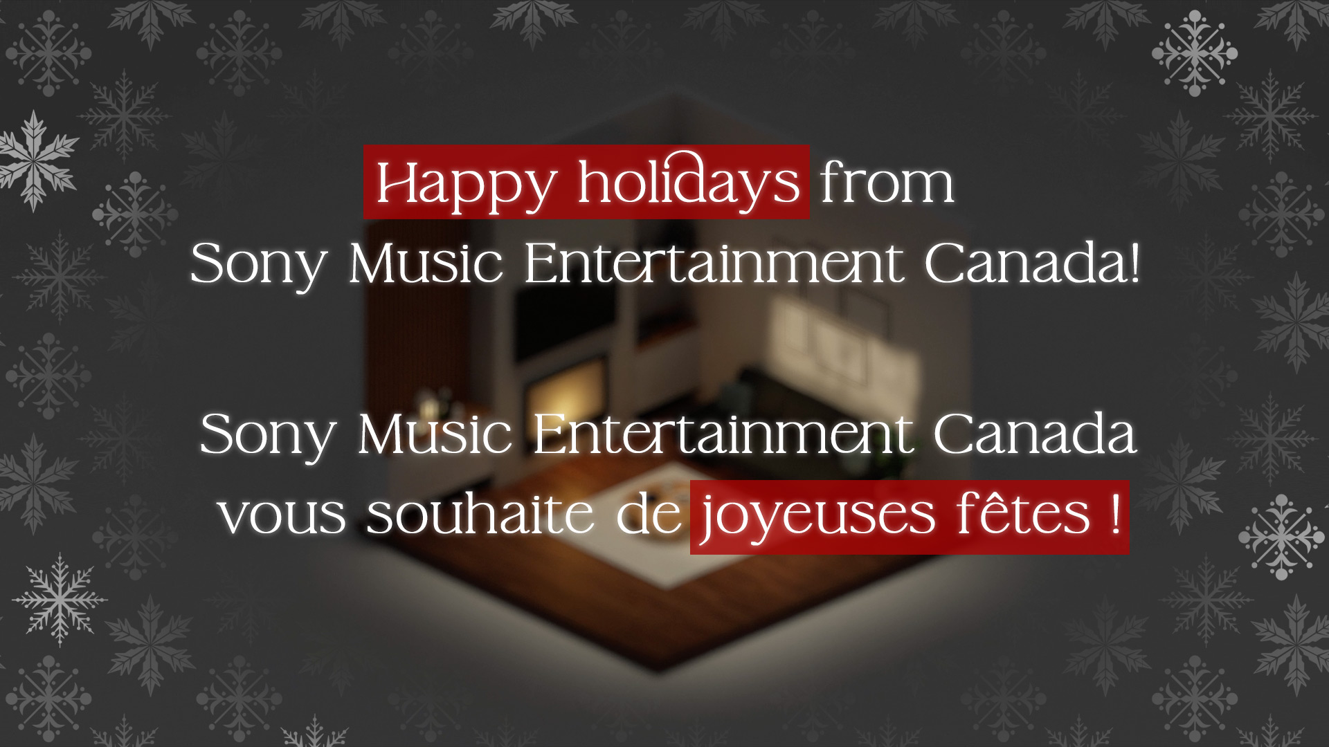 Happy Holidays from Sony Music Entertainment Canada! / Sony Music Entertainment Canada vous souhaite de joyeuses fêtes!